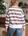 Marlowe Stripe Drop Shoulder Pullover
