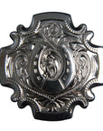 Western Screw Back Concho 1.5 In. Nickle Plated Horse Shoe Saddle Cowgirl