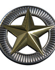 Western Screw Back Concho 1.5 In Silver Gold Star Saddle Cowgirl Hilason