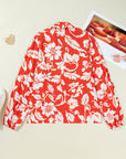 Plus Size Floral Button-Up Shirt