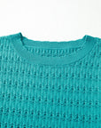 Kay Knit Ribbed Cuffs Crew Neck Sweater