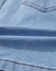 Western Embroidered Denim Mini Skirt