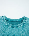 SAVED BY GRACE Embroidered Mineral Wash Sweatshirt