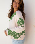 Floral Wide Long Sleeve Sweater
