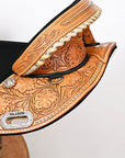 Hilason Western Horse Treeless Trail Barrel American Leather Saddle