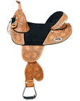 Hilason Western Horse Treeless Trail Barrel American Leather Saddle