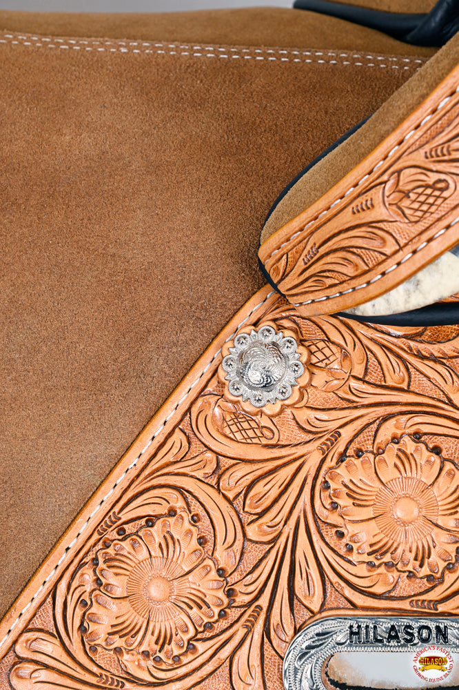Hilason Western Horse Treeless Trail Barrel Saddle American Leather