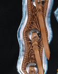 Hilason Handmade Genuine Leather Chaps Adult Handtooled Rodeo Bull Riding
