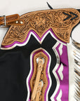 Hilason Handmade Genuine Leather Chaps Adult Handtooled Rodeo Bull Riding