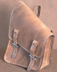 Motorcycle Bike Right Side Saddle Bag Leather Softail Rigid Hilason