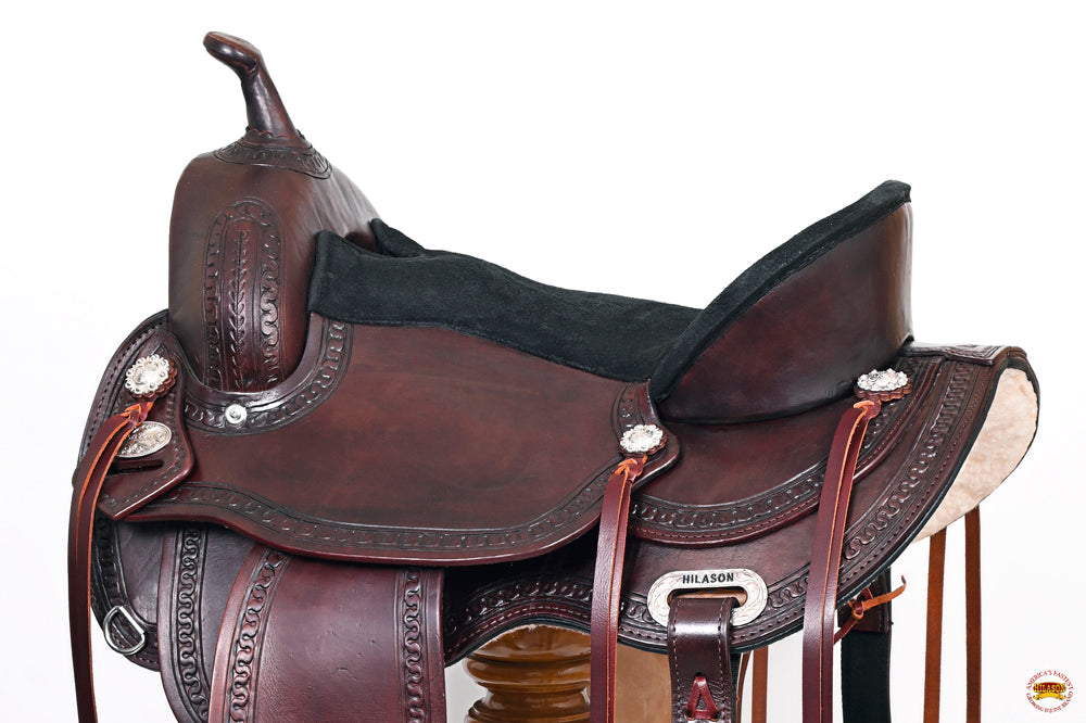 HILASON Western Horse Saddle American Leather Flex Tree Trail &amp; Pleasure Chocolate Brown