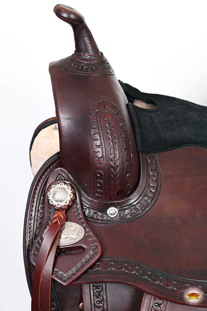 HILASON Western Horse Saddle American Leather Flex Tree Trail &amp; Pleasure Chocolate Brown