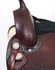 HILASON Western Horse Saddle American Leather Flex Tree Trail & Pleasure Chocolate Brown