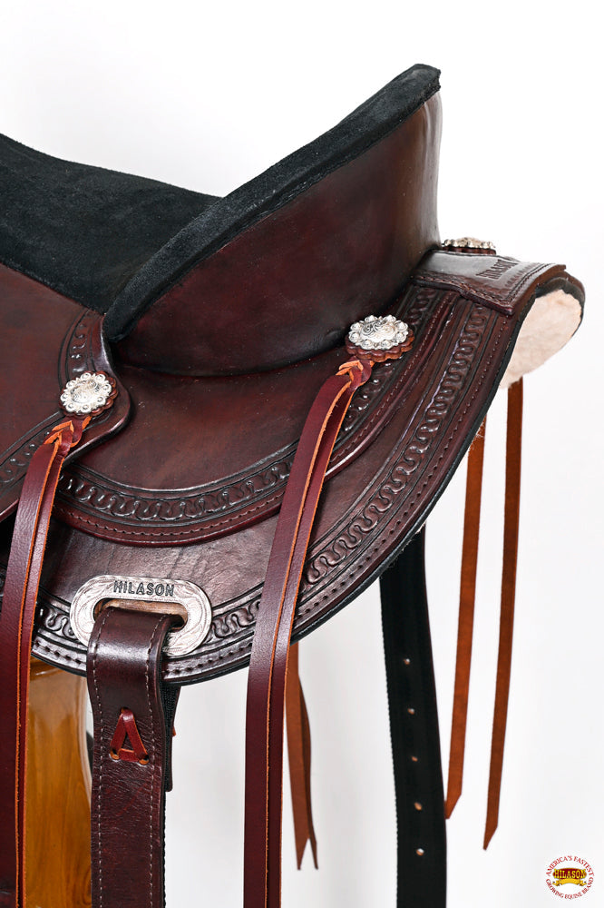 HILASON Western Horse Saddle American Leather Flex Tree Trail &amp; Pleasure Chocolate Brown
