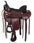 HILASON Western Horse Saddle American Leather Flex Tree Trail & Pleasure Chocolate Brown