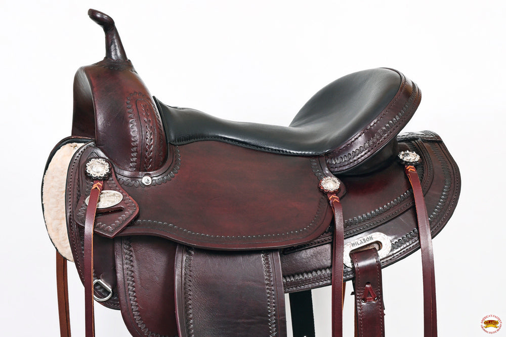 HILASON Western Horse Saddle American Leather Flex Tree Trail &amp; Pleasure Chocolate Brown