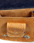 HILASON Soft Leather Horse Saddle Bag Light Oil Tan | Equestrian Western Adjustable Closure