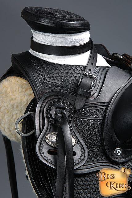 Western Horse Saddle American Leather Wade Ranch Roping Black Hilason
