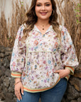 Andi Striped Detail Babydoll PLUS Blouse