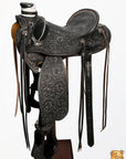 Hilason Western Horse Wade Saddle American Leather Ranch Roping Antique Black