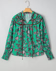 Elouise Shirred Puff Sleeve Blouse