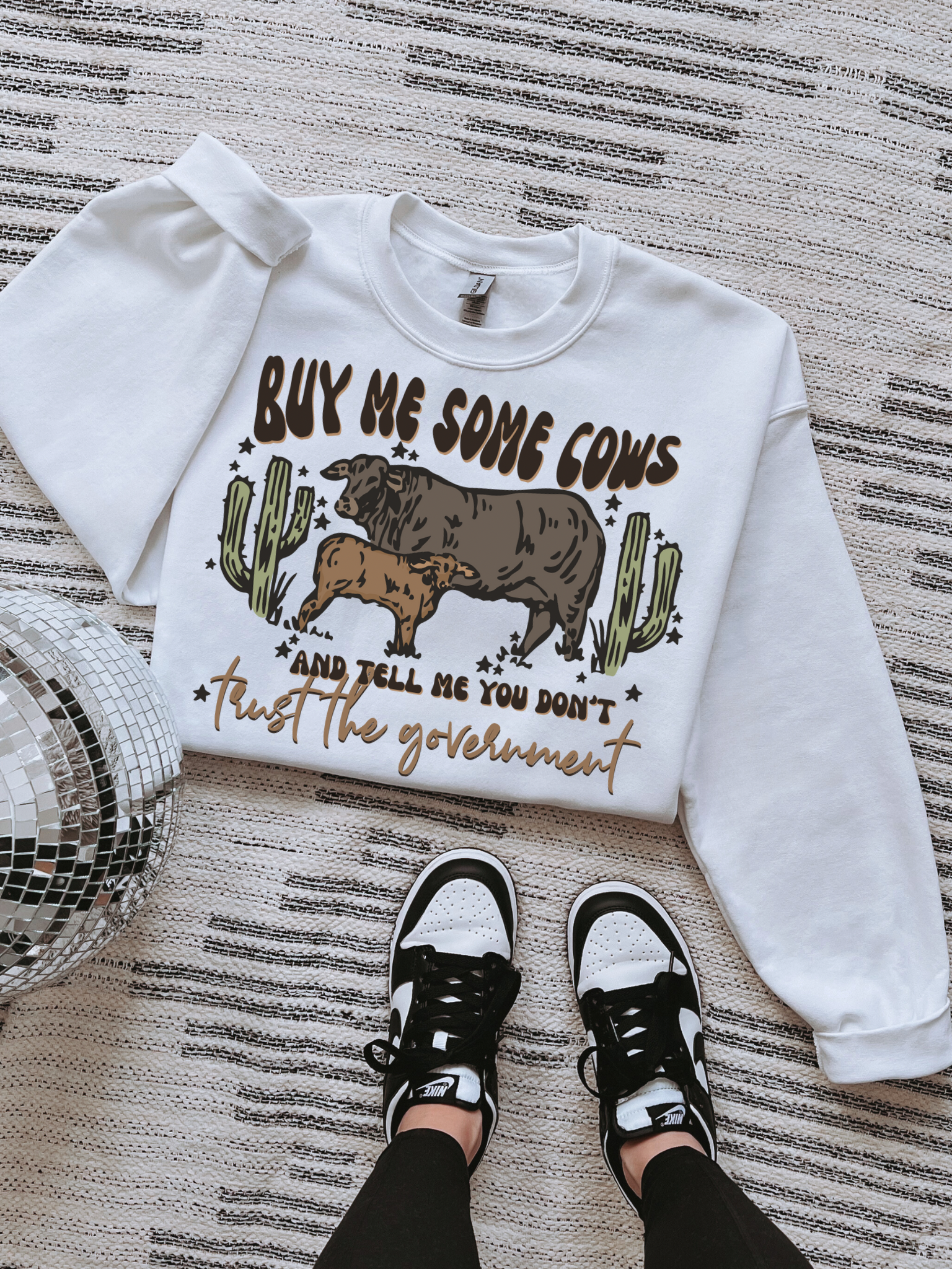 Cows &amp; Government TEE or CREWNECK