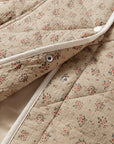 Floral Quilted Button Front Vest