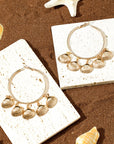 Lyra Vacation Shell Hoop Earrings