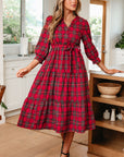 Della Ruffle Hem Long Dress
