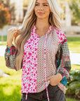 Solirina Shoulder Bubble Sleeve Blouse