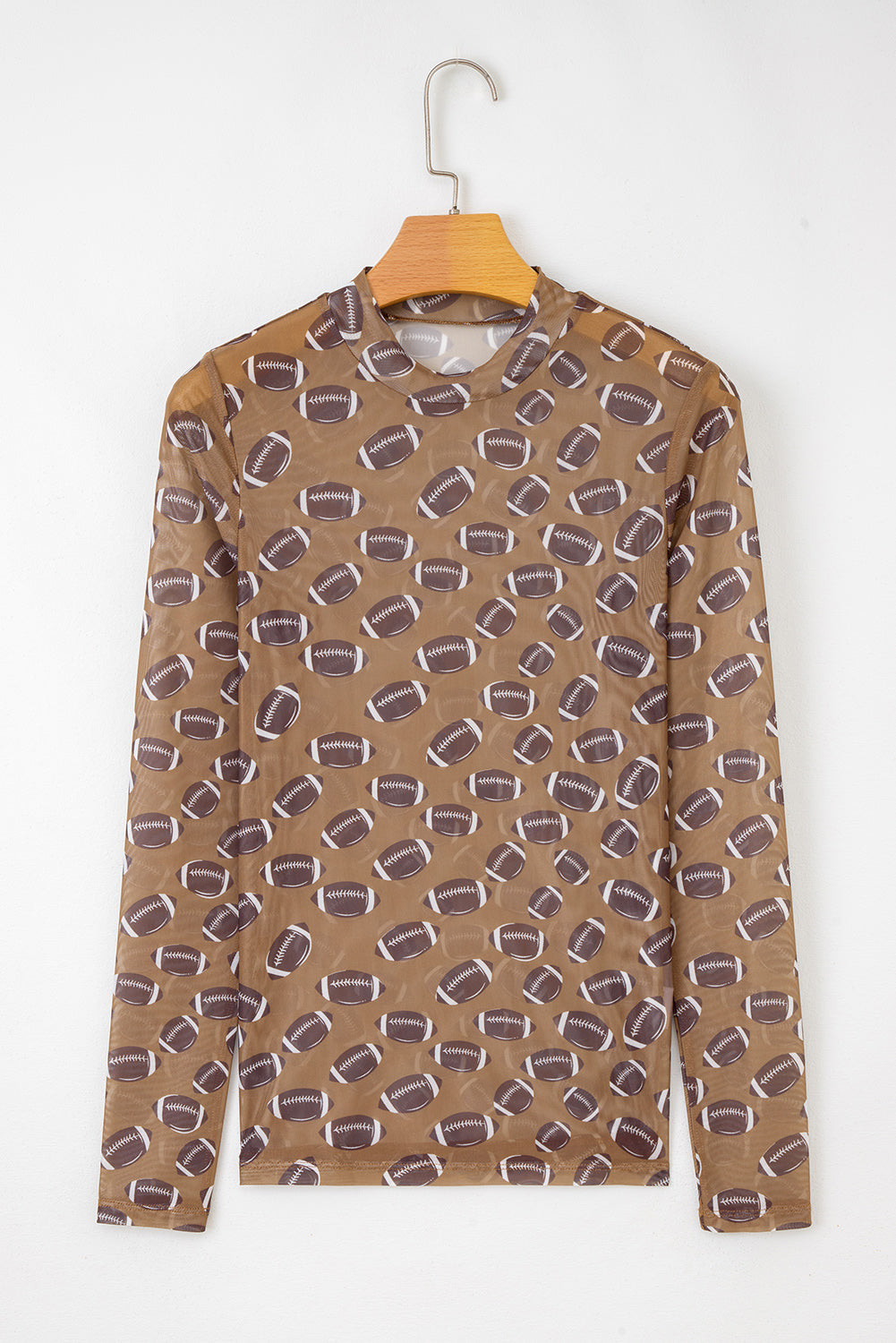 Game Day Sheer Mesh Long Sleeve Top