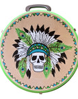 Hilason Medium 4 Rope Capacity Rope Can With Attractive Printed Genuine Leather Trim