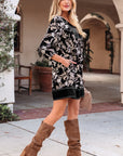 Zaria Print Loose Mini Dress