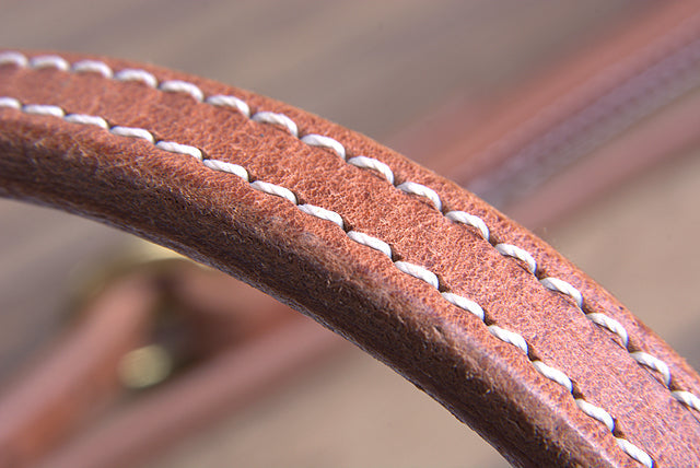 3/4' Hilason Hermann Oak Leather Quick Change Cheeks Horse Browband Headstall