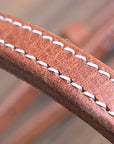 3/4" Hilltop Hermann Oak Harness Leather Snap Cheeks Horse Browband Headstall