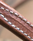 Hilason Hermann Oak Leather Chicago Screw Cheek Horse Knotted Browband Headstall