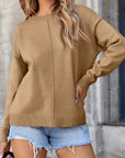 Milatrix Shoulder Pullover Solid Sweater