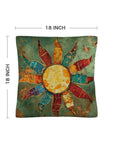 Colores de Mexico Sun Face Throw Pillow Case Made in America
