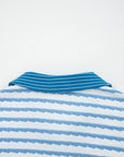 Stripe Collared Top and Drawstring Pants Set