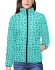 Turquoise Cattle Brands Women's Puffy Bomber Jacket