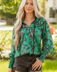 Elouise Shirred Puff Sleeve Blouse