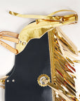 Hilason Western Leather Kids Junior Youth Pro Rodeo Bull Riding Chaps