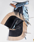 Hilason Western Leather Kids Junior Youth Pro Rodeo Bull Riding Chaps