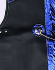 Hilason Western Leather Kids Junior Youth Pro Rodeo Bull Riding Chaps