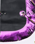 Hilason Western Leather Kids Junior Youth Pro Rodeo Bull Riding Chaps