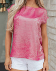 Alanna Metallic Cap Sleeve Top