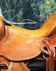 Western Horse Saddle American Leather Ranch Roping Trail Hilason Beige