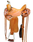 Western Horse Saddle American Leather Ranch Roping Trail Hilason Beige