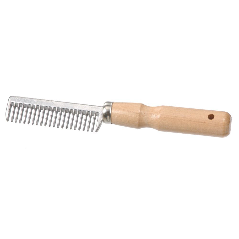 Tough 1 Manes &amp; Tail Comb W/Natural Wood Handle Better Grip