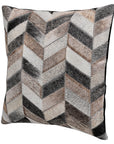 Hilason  Cowhide Leather Hair-On Patchwork Cushion Pillow Cover